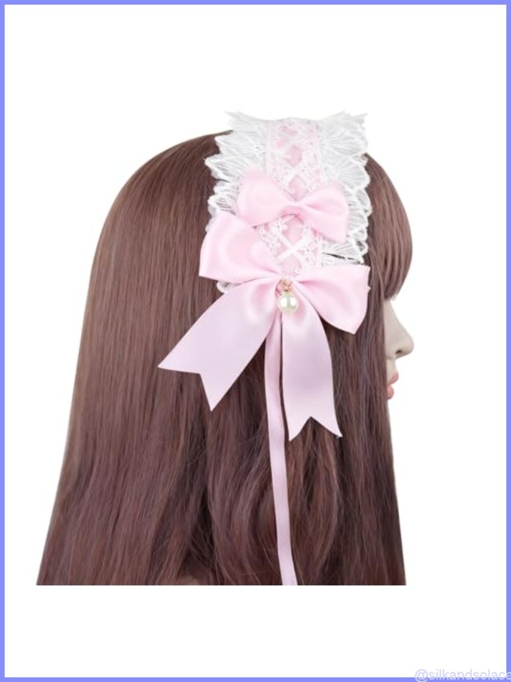 Lace Bow Headband Lolita Maid Cosplay Costume Hair Accessory